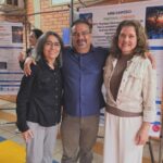 Prof. Dr. Adilson Beatriz acompanhado por pesquisadoras durante o Mini-Simpósio Pantanal-Cerrado.