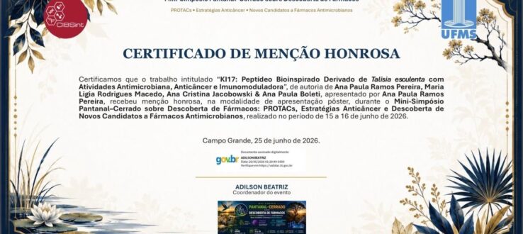 LPPFB recebe duas menções honrosas no Mini-Simpósio Pantanal–Cerrado